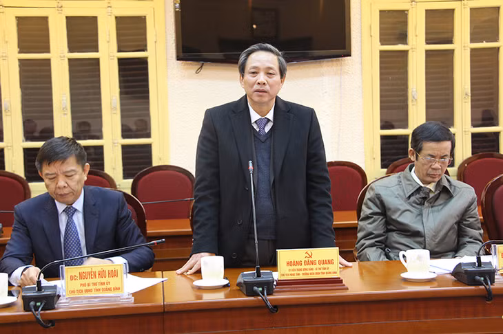 đồng chí Hoàng Đăng Quang, Ủy viên TƯ Đảng, Bí thư Tỉnh ủy, Chủ tịch HĐND tỉnh, trưởng Đoàn ĐBQH tỉnh 