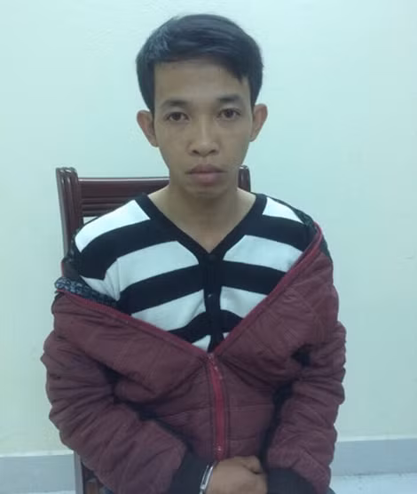 Đối tượng Nguyễn Văn Thành tại cơ quan điều tra.