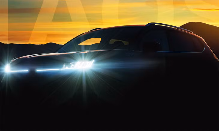 Taos mới lộ diện phần nào về hình dáng và thiết kế đèn. Ảnh: Volkswagen