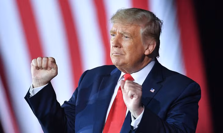 Tổng thống Mỹ Donald Trump tại cuộc vận động ở Freeland, bang Michigan, hôm 10/9. Ảnh: AFP.