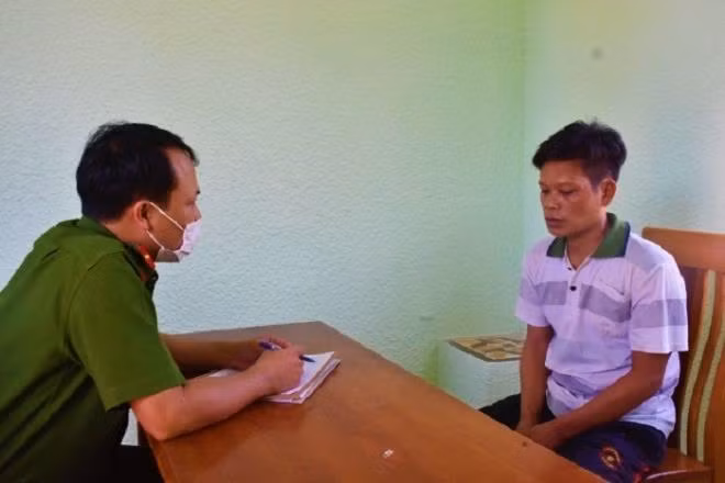 Hồ Thái Hương tại cơ quan công an. (Ảnh: C.A)