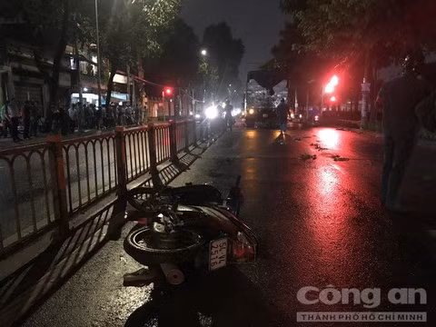 Hiện trường vụ tai nạn.