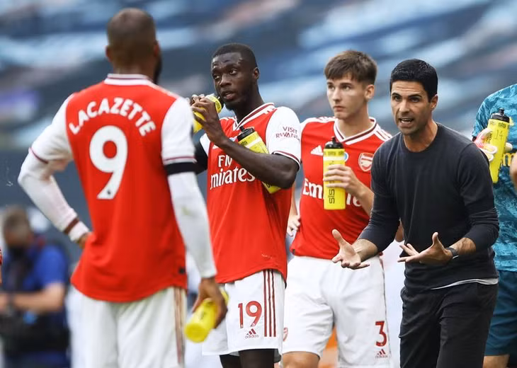 Arteta có 20 chiến thắng, sáu trận hòa và chỉ thua sáu trận qua 32 trận đầu tiên dẫn dắt Arsenal. Ảnh: Reuters