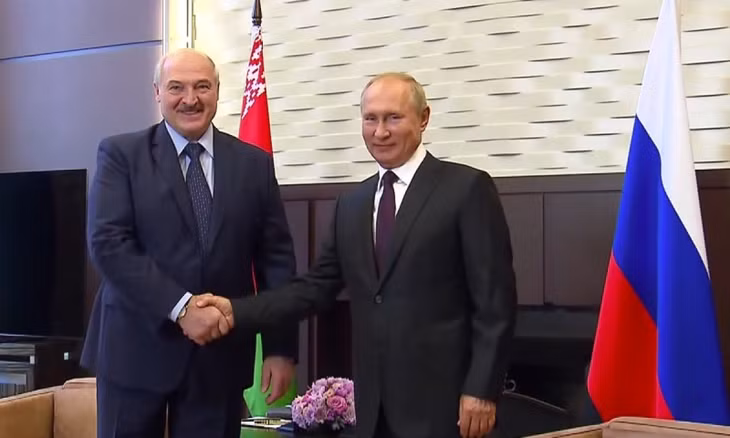 Tổng thống Nga Vladimir Putin và Tổng thống Belarus Alexander Lukashenko (Ảnh: Kremlin.ru)