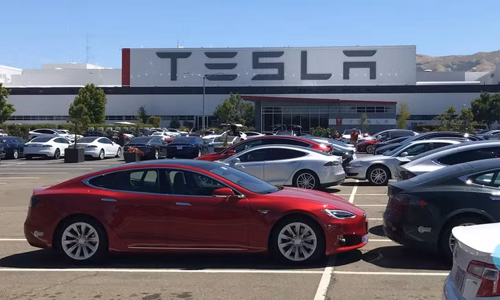 Nhà máy Tesla ở Fremont. Ảnh: Electrek