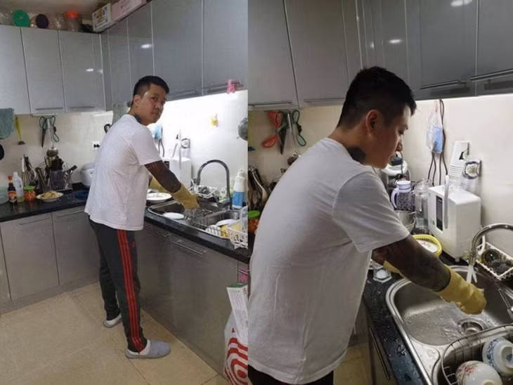 Anh chia sẻ không ngại rửa bát hay bốc vác gì, chỉ cần đó là công việc có thể nuôi sống gia đình.