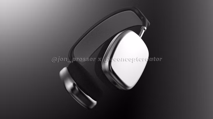Ảnh dựng AirPods Studio dựa trên thông tin rò rỉ. Ảnh: Jon Prosser.