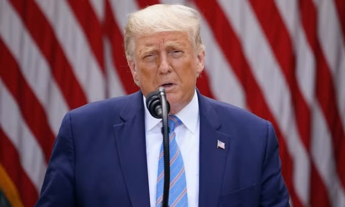 Tổng thống Mỹ Donald Trump phát biểu tại Nhà Trắng hôm 28/9. Ảnh: AFP.