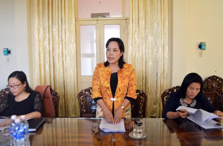 , Phó Trưởng Ban Văn hóa- Xã hội HĐND tỉnh phát biểu tại buổi làm việc 