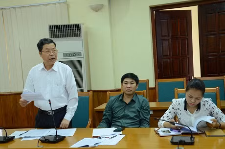 Đại diện Hội Cựu chiến binh tỉnh rao đổi tại hội nghị