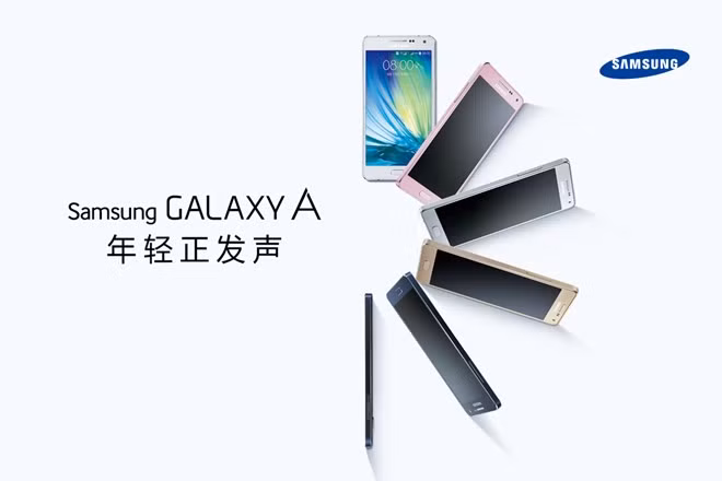 Hình ảnh về Galaxy A5 đăng tải trên website của Samsung Trung Quốc.