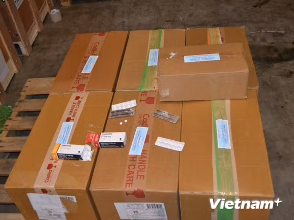 Lô hàng thuốc gây nghiện bị thu giữ. (Nguồn: Chi cục Hải quan cửa khẩu Sân bay quốc tế Tân Sơn Nhất)
