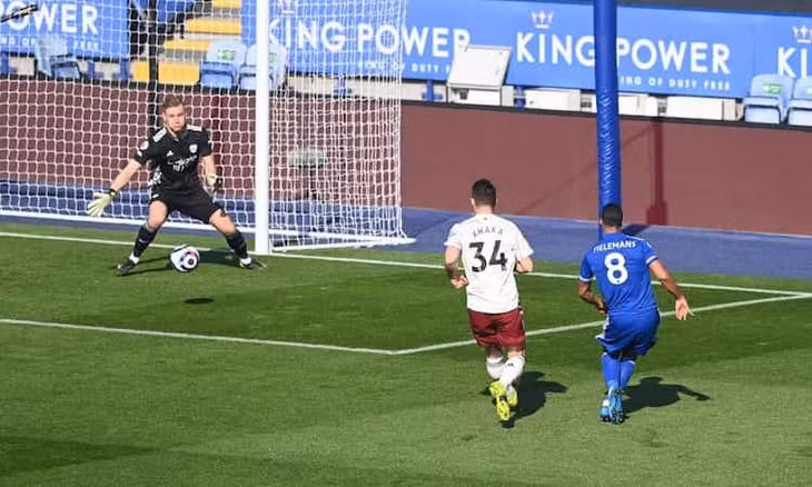 Bàn mở tỷ số sớm của Tielemans không thể giúp Leicester giành chiến thắng. Ảnh: Reuters.