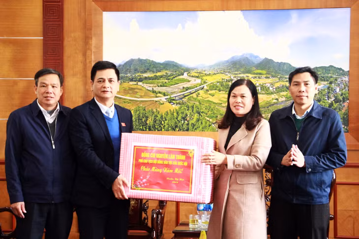Phó Chủ tịch Hội đồng dân tộc Quốc hội tặng quà chúc Tết huyện ủy Bình Liêu