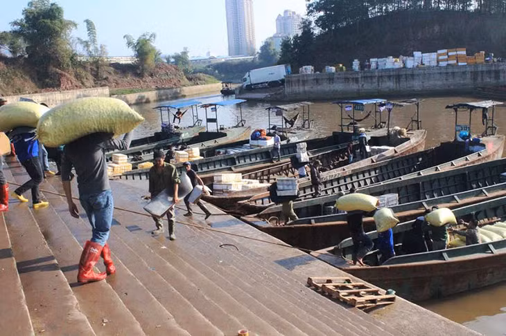 Hoạt động XNK một trong mũi nhọn trong phát triển kinh tế của Thành phố. Ảnh Bốc xếp hàng hóa xuất khẩu tại Cảng ICD Thành Đạt