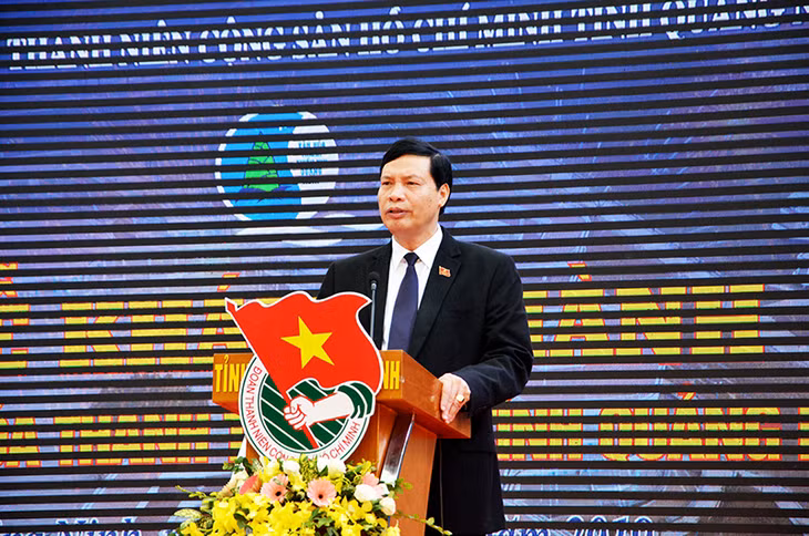 Đồng chí Nguyễn Đức Long, Phó Bí thư Tỉnh ủy, Chủ tịch UBND tỉnh phát biểu tại Lễ khánh thành.