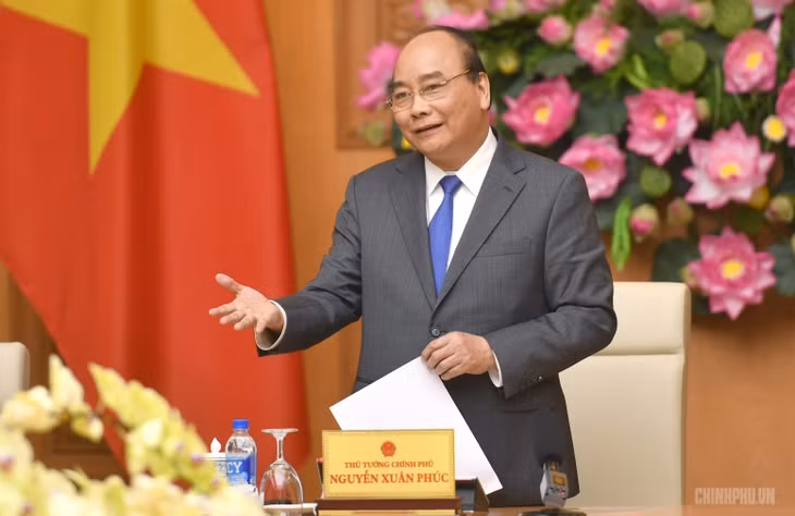 Thủ tướng Nguyễn Xuân Phúc phát biểu tại buổi gặp mặt. - Ảnh: VGP/Quang Hiếu