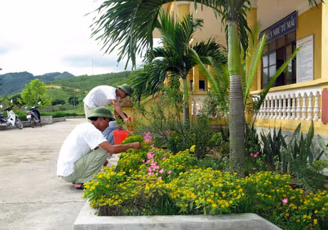 Học viên Trung tâm Giáo dục Lao động xã hội Vũ Oai lao động tại Trung tâm. Ảnh: Thuỳ Linh