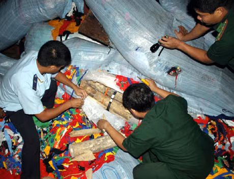 Số ngà voi bị lực lượng chức năng thu giữ