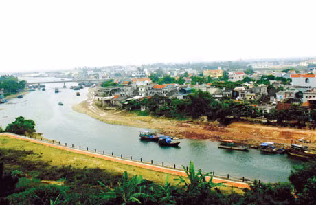 Một góc thị trấn Hải Hà. 