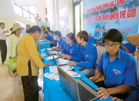 Địa điểm bầu chọn Vịnh Hạ Long ở trụ sở UBND phường Bạch Đằng.
