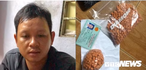 Lê Minh Dương và số thuốc lắc tang vật.