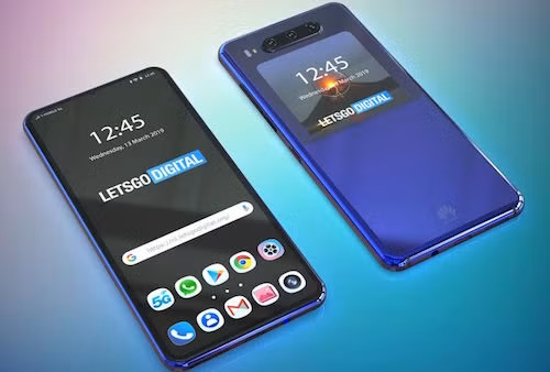 Ảnh dựng smartphone hai màn hình của Huawei dựa trên bằng sáng chế.