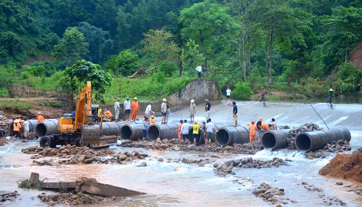 BQL Dự án vốn sự nghiệp giao thông sửa chữa tràn Cổ Ngựa (tỉnh lộ 330) tại huyện Ba Chẽ năm 2017.