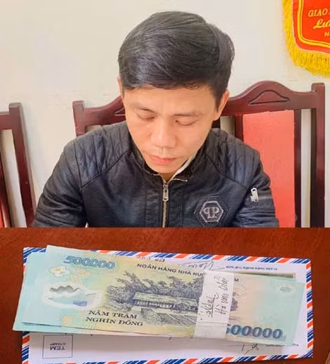Đối tượng Hà Văn Khải và tang vật thu giữ.
