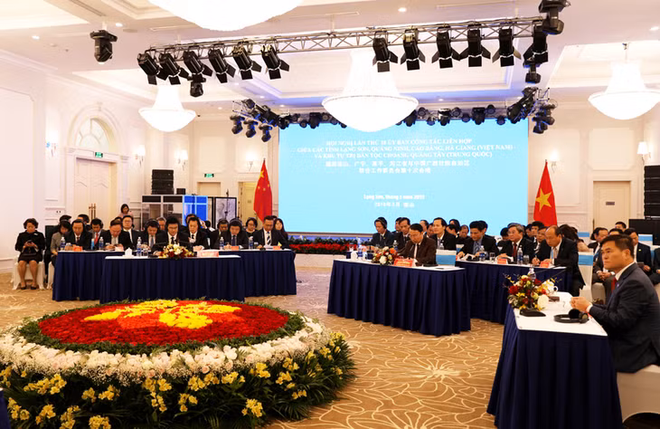 Hội nghị lần thứ 10 Ủy ban Công tác liên hợp tổ chức tại Lạng Sơn (tháng 3/2019). Ảnh: Mạnh Trường