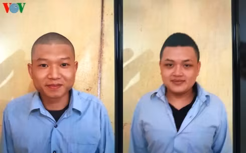  Đối tượng Vương Quốc Anh (trái) và Vũ Thành Nam.