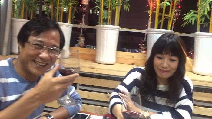 NSƯT Trọng Trinh và vợ