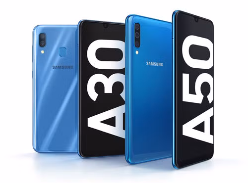 Galaxy A30 và A50 đều có màn hình Infinity-U với kích thước 6,4 inch.