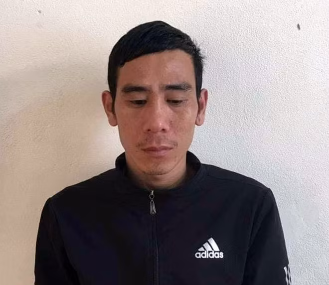 Đối tượng Nguyễn Vỹ tại cơ quan Công an.