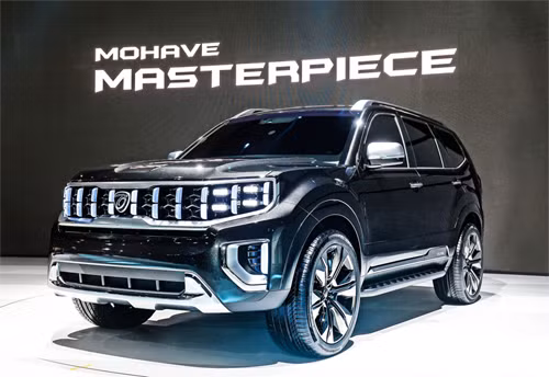 Kia Mohave Masterpiece concept có vóc dáng lực lưỡng, đường nét vuông vức, có thể là một mẫu SUV cỡ lớn trong tương lai. Ảnh: Carscoops