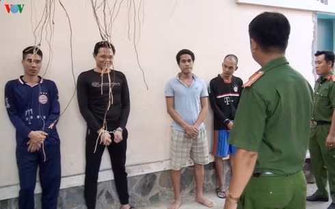 Nhóm cướp bị bắt giữ.