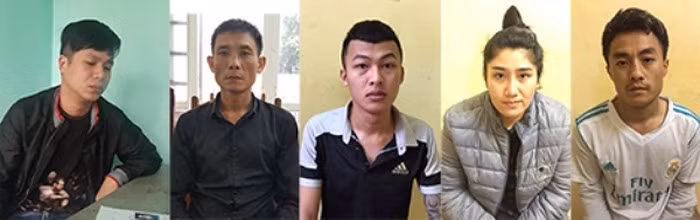 Các đối tượng chính trong chuyên án.