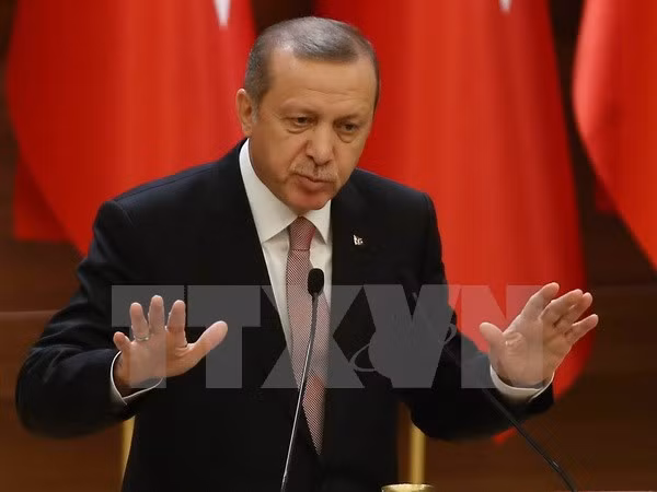 Tổng thống Thổ Nhĩ Kỳ Recep Tayyip Erdogan. (Nguồn: AFP/TTXVN)