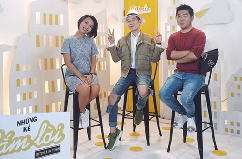 MC Thùy Minh, stylist Lê Minh Ngọc và cây viết trẻ Nguyễn Ngọc Thạch (từ trái qua) trong "Những kẻ lắm lời".