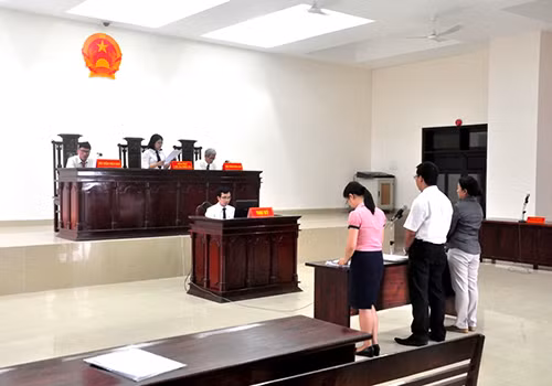 Đại diện gia đình Lê Tuấn Anh trong phiên toà ngày 26/11. Ảnh: Đ.X.