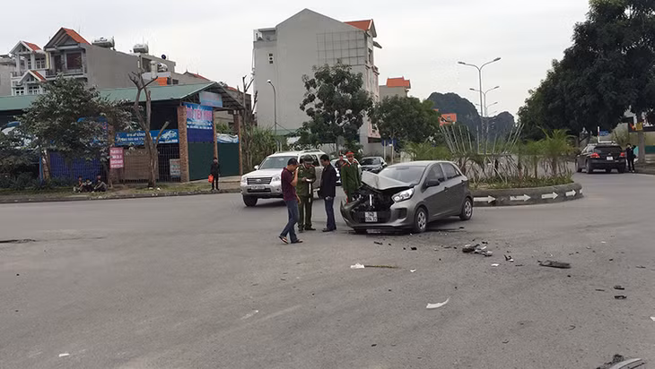 Hiện trường nơi xảy ra vụ tai nạn giao thông.