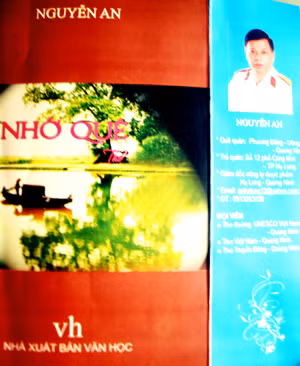 Trang bìa tập thơ “Nhớ quê” của Nguyễn An.
