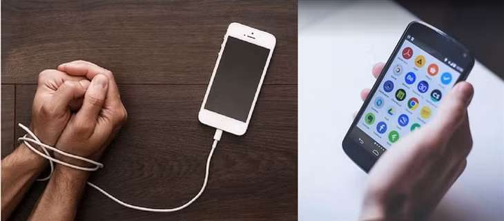 Tác hại khôn lường từ chiếc điện thoại di động. (Đồ họa: VA)