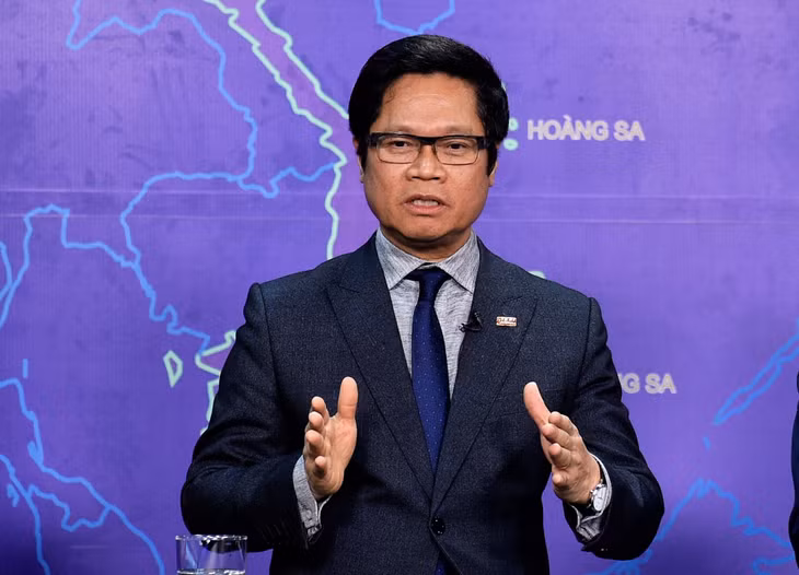 Đại biểu Quốc hội Vũ Tiến Lộc, Chủ tịch Phòng Thương mại và Công nghiệp Việt Nam (VCCI), tại một cuộc tọa đàm do Cổng Thông tin điện tử Chính phủ tổ chức.