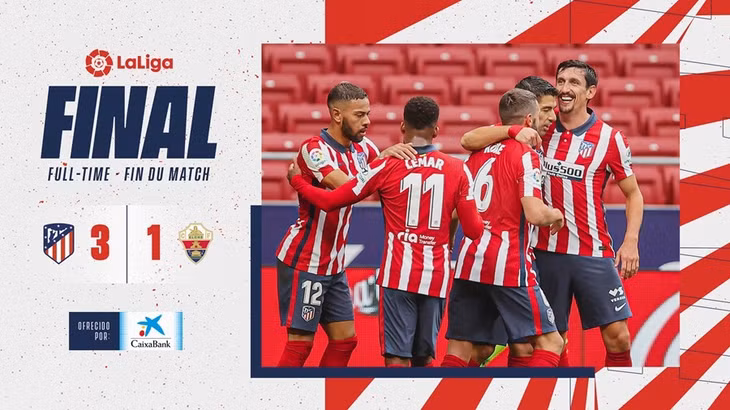 Atletico củng cố ngôi đầu bảng