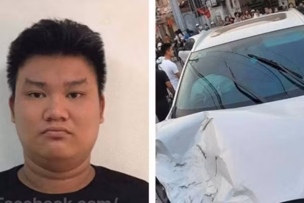 Tài xế Hưng và ô tô gây tai nạn