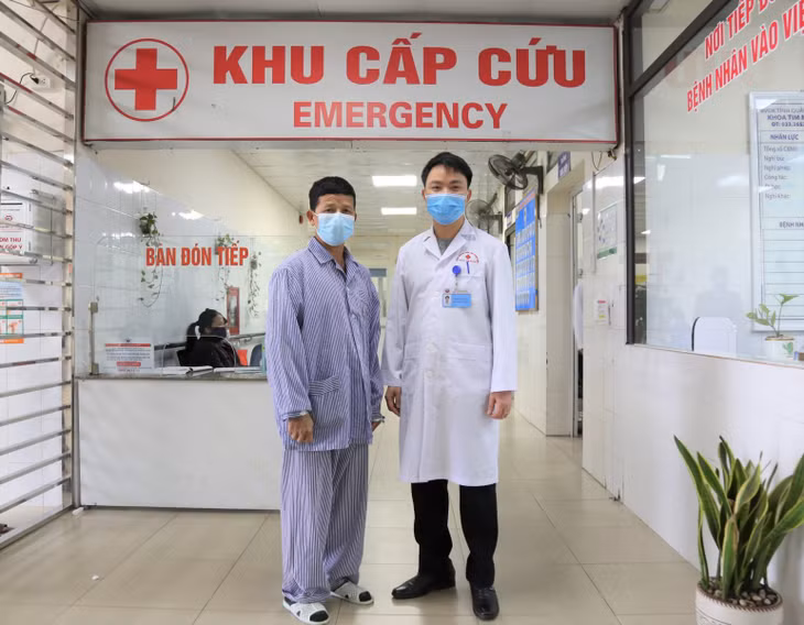 Người bệnh đã được cấp cứu kịp thời, sức khỏe hồi phục tốt. Ảnh do Bệnh viện cung cấp