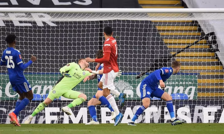 Bàn thắng của Greenwood là điểm sáng hiếm hoi của Man Utd trong trận này. Ảnh: AFP.