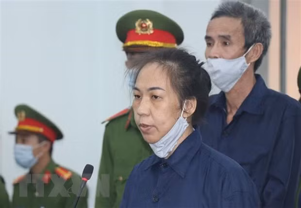 Bị cáo Nguyễn Thị Cẩm Thúy tại phiên tòa. (Ảnh: Tiên Minh/TTXVN)