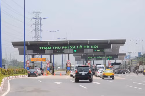 Trạm thu phí trên Xa lộ Hà Nội. Nguồn: dantri.com.vn